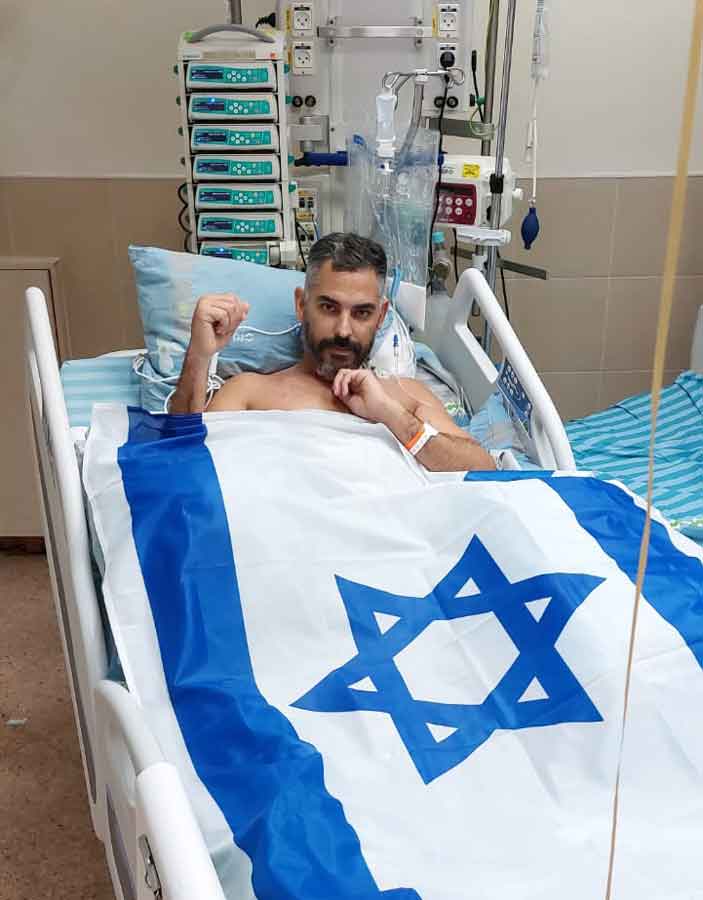 Amiran Butbel in hospital after October 7 attack