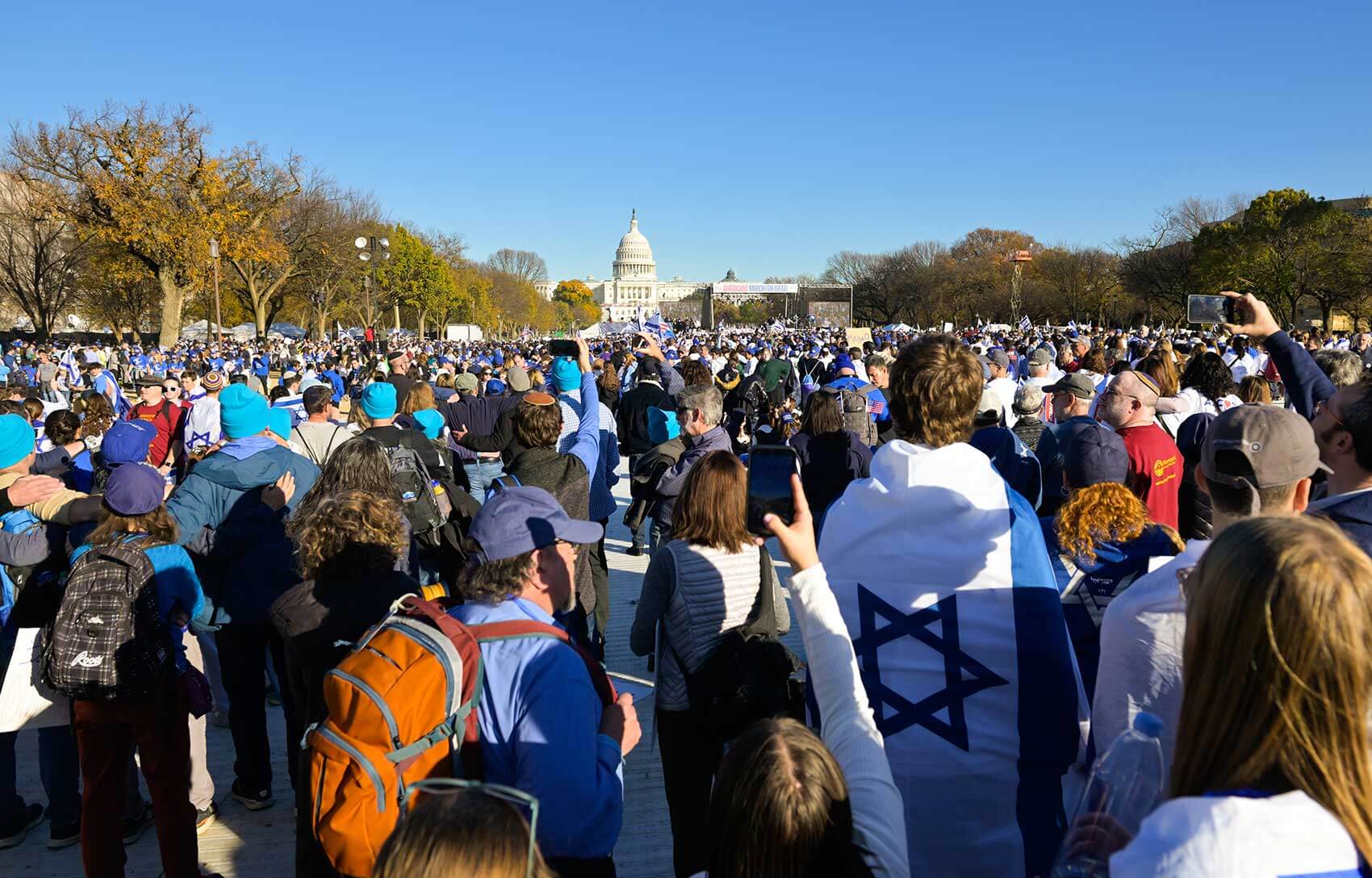 Crowd at March for Israel in Washington DC