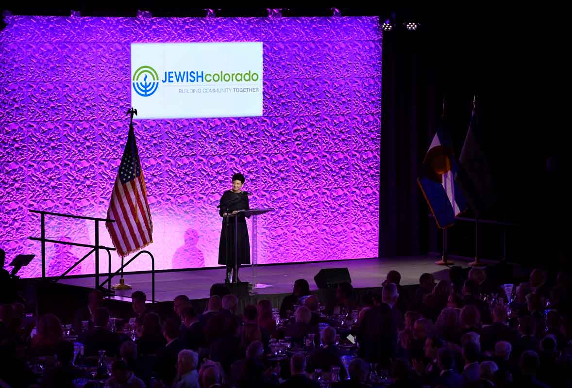 President & CEO Renée Rockford speaks at JEWISHcolorado 2024 MEN'S Event