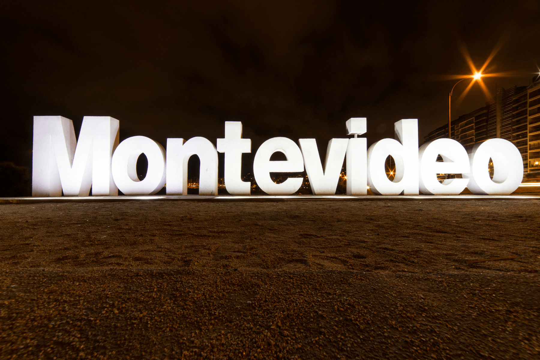 Montevideo sign in Uruguay