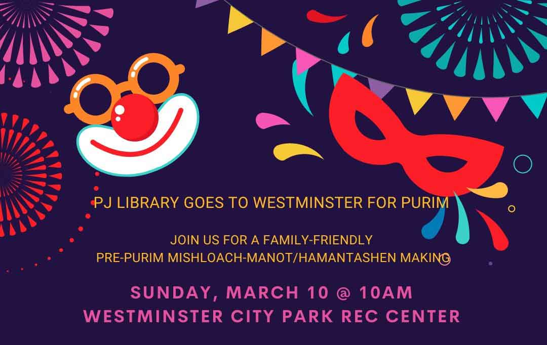 PJ Library Purim in Westminster