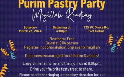 Purim Pastry Party Megillah Reading