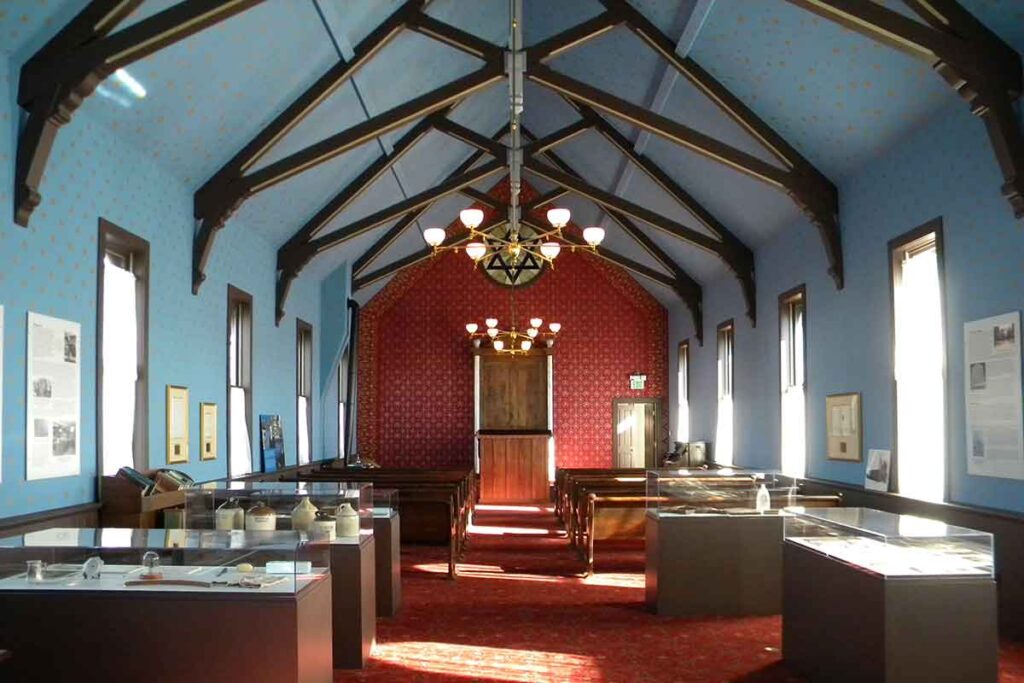 Interior of Temple Israel in Leadville, CO