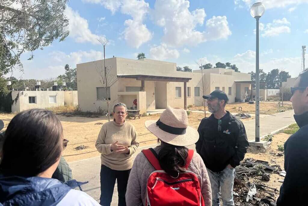Roni and Ofer give a tour of Kerem Shalom to JEWISHcolorado's Young Adult Mission